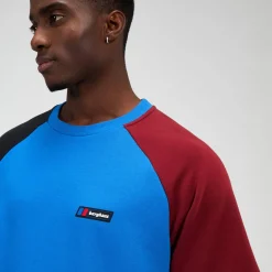 Berghaus Unisex Storm 25 Kurzarm Shirt - Blau/Rot-Damen T-shirts | T-shirts