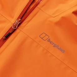 Berghaus Wasserdichte Arnaby Herren-Kapuzenjacke - Orange-Herren Wasserdicht | Herren Leichte