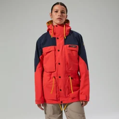 Berghaus Wasserdichte Mera Peak 2000 Unisex-Jacke - Rot/Blau-Damen Wasserdicht | Wasserdicht