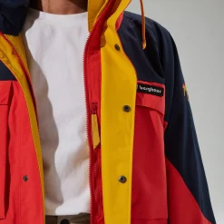 Berghaus Wasserdichte Mera Peak 2000 Unisex-Jacke - Rot/Blau-Damen Wasserdicht | Wasserdicht
