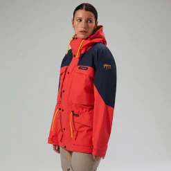 Berghaus Wasserdichte Mera Peak 2000 Unisex-Jacke - Rot/Blau-Damen Wasserdicht | Wasserdicht