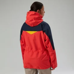 Berghaus Wasserdichte Mera Peak 2000 Unisex-Jacke - Rot/Blau-Damen Wasserdicht | Wasserdicht