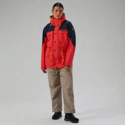 Berghaus Wasserdichte Mera Peak 2000 Unisex-Jacke - Rot/Blau-Damen Wasserdicht | Wasserdicht