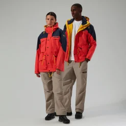 Berghaus Wasserdichte Mera Peak 2000 Unisex-Jacke - Rot/Blau-Damen Wasserdicht | Wasserdicht