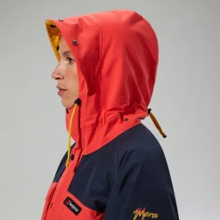Berghaus Wasserdichte Mera Peak 2000 Unisex-Jacke - Rot/Blau-Damen Wasserdicht | Wasserdicht