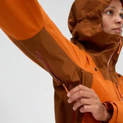 Berghaus Wasserdichte Ridge-Seeker Damen-Jacke - Orange/Braun-Damen Wasserdicht
