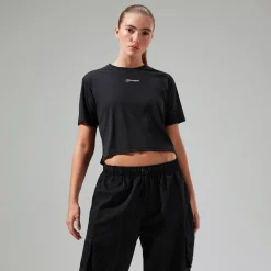 Berghaus Wayside Boxy Funktions-T-Shirt für Damen Schwarz-Damen Baselayer