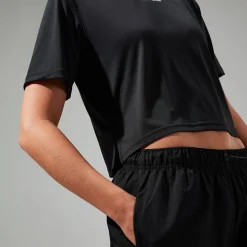 Berghaus Wayside Boxy Funktions-T-Shirt für Damen Schwarz-Damen Baselayer