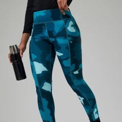 Berghaus Zannia 7/8 Leggings für Damen - Türkis/Dunkelblua-Damen Leggings