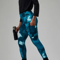 Berghaus Zannia 7/8 Leggings für Damen - Türkis/Dunkelblua-Damen Leggings